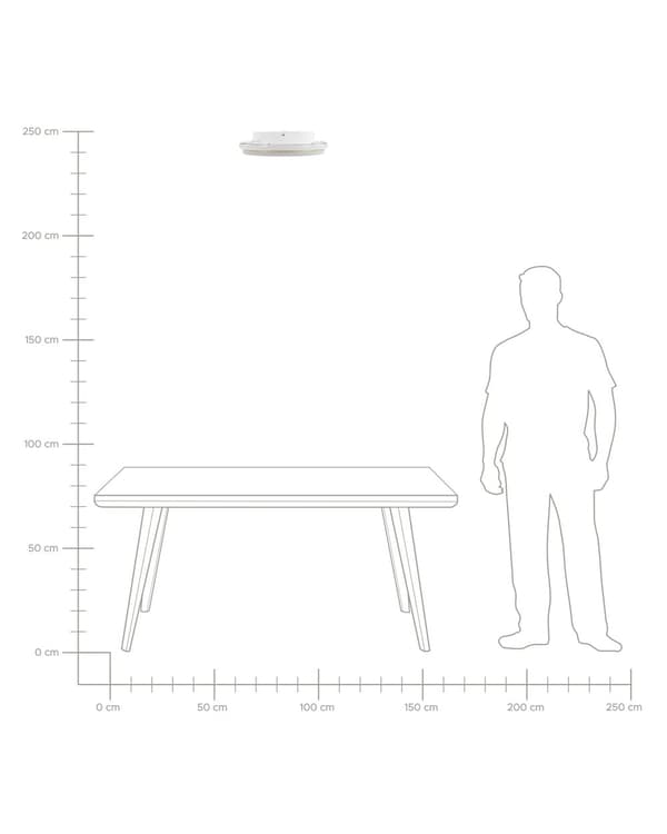 Kattovalaisin metallia valkoinen/kulta LED-valolla 42 cm pyöreä lämmin valo