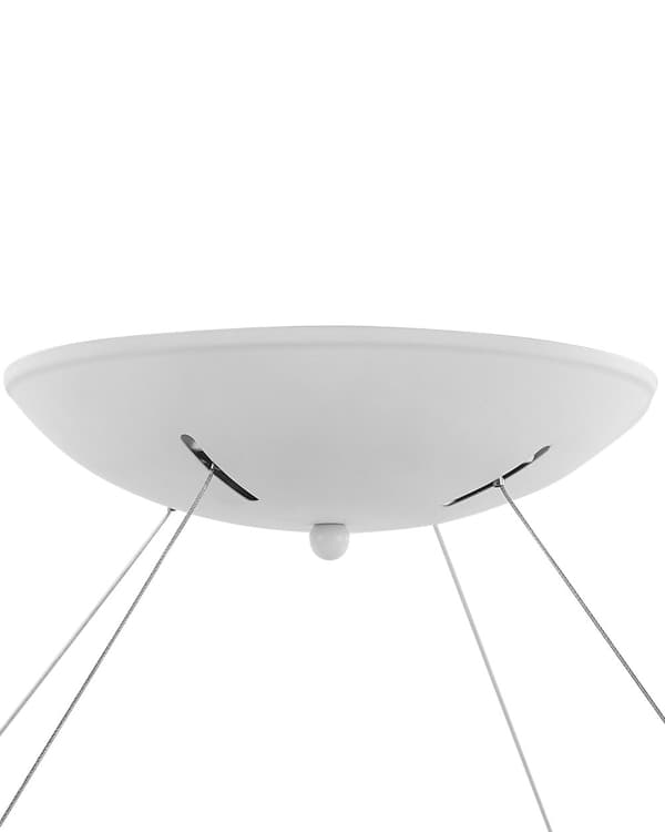 Kattovalaisin roikkuva valkoinen metallia integroitu LED-valo rengas 60 cm moderni tyyli