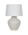Miniatyrbillede 1 af 11: Bordlampe Creme Keramisk Base Lys Stof Lampeskærm Traditionel Design Belysning til Lejligheden