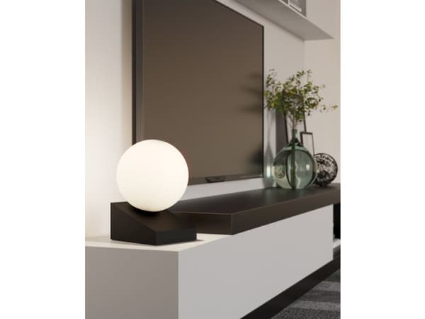 EGLO Bilbana, Sort, Hvit, Glass, Stål, IP20, E14, 1 ampuller, 40 W