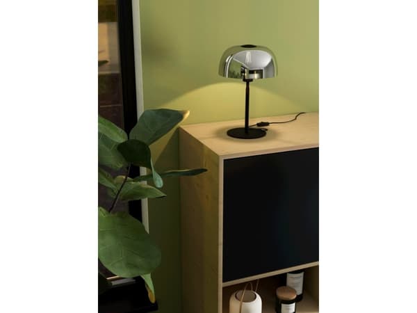 EGLO 900141, Svart, Transparent, Glas, Stål, Sovrum, Matsal, Vardagsrum, Svart, IP20, II