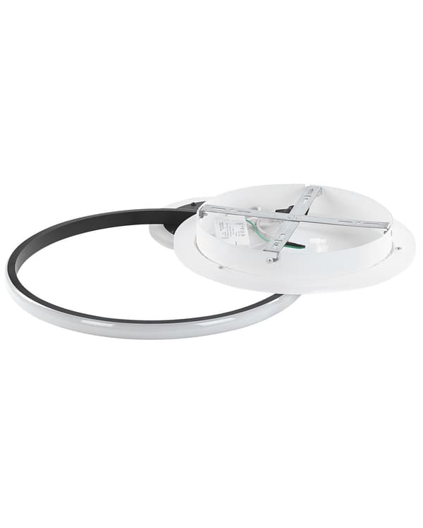 Loftslampe Sort og hvid Aluminium Akryl Integreret LED-lys Rund Form Dekorativ Moderne Glamour-belysning