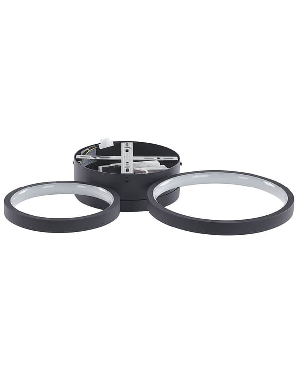Loftslampe Sort Stål Aluminium Akryl ø 23 / 18 / 18 cm Integreret LED-lys Rund Form 3 Skærme Dekorativ Moderne Glamour Stue Værelseindretning
