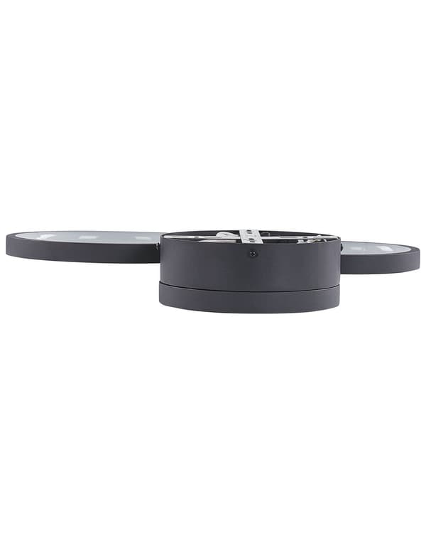 Loftslampe Sort Stål Aluminium Akryl ø 23 / 18 / 18 cm Integreret LED-lys Rund Form 3 Skærme Dekorativ Moderne Glamour Stue Værelseindretning