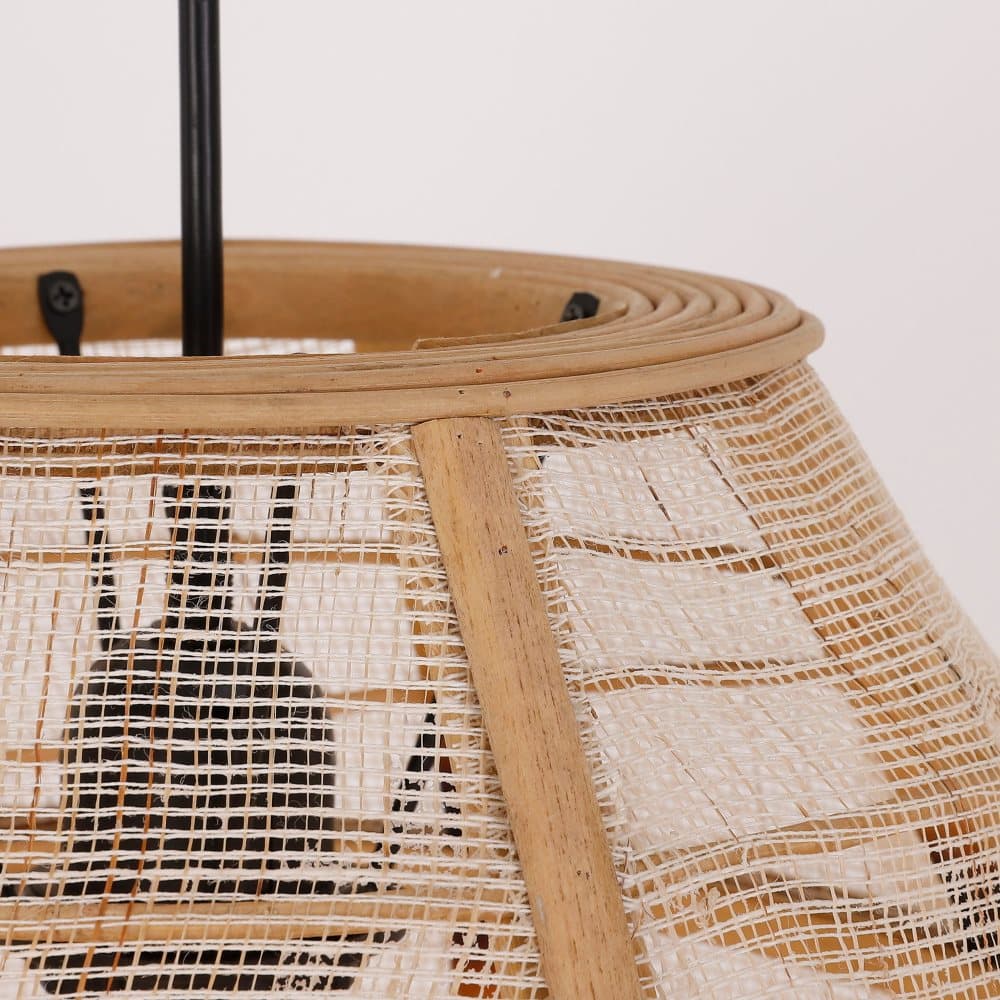 Mica Decorations Pella Taklampa - Ø45,5 x Ø29 cm - Linne - Beige