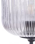 Miniatyrbillede 9 af 11: Bordlampe sort grå metalglas 50 cm lampeskærm kugle sengelampe mat stue soveværelse klassisk