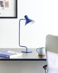 Miniatyrbillede 4 af 9: Bordlampe Mørkeblå Metal 51 cm Kontorlampe med Kegleformet Justerbar Lampeskærm Design Skrivebordslampe til Soveværelse Moderne Tilbehør