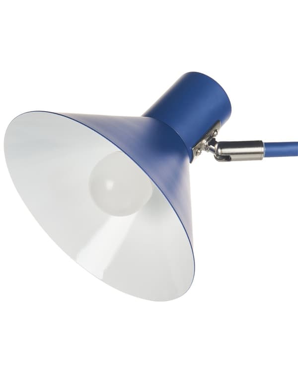 Bordlampe Mørkeblå Metal 51 cm Kontorlampe med Kegleformet Justerbar Lampeskærm Design Skrivebordslampe til Soveværelse Moderne Tilbehør