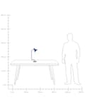 Miniatyrbillede 9 af 9: Bordlampe Mørkeblå Metal 51 cm Kontorlampe med Kegleformet Justerbar Lampeskærm Design Skrivebordslampe til Soveværelse Moderne Tilbehør