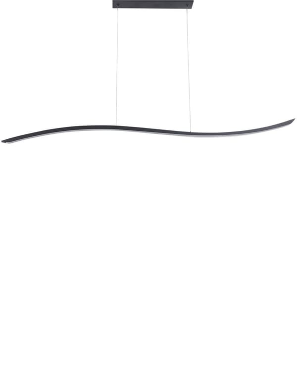Pendel Lampe sort Integreret LED lys Bølget Hængende Design med Moderne stil Belysning