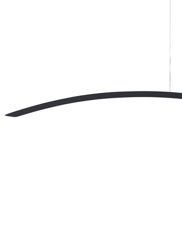 Pendel Lampe sort Integreret LED lys Bølget Hængende Design med Moderne stil Belysning