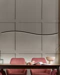 Miniatyrbillede 2 af 9: Pendel Lampe sort Integreret LED lys Bølget Hængende Design med Moderne stil Belysning