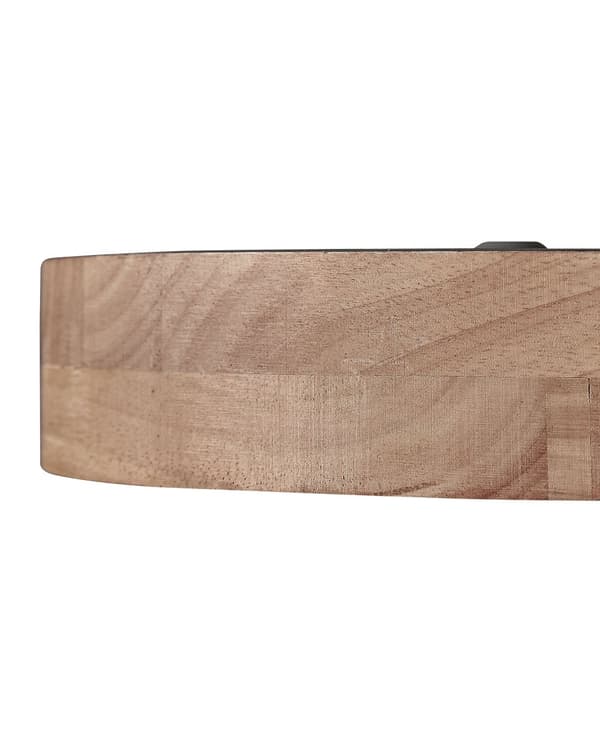 Kattovalaisin harmaa metallia vaalealla puisella yksityiskohdalla ⌀ 31 cm LED-valolla moderni tyyli