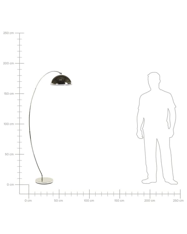 Gulvlampe Guld Metal 188 cm Buet Ben Krom Stue Værelse Moderne Stil