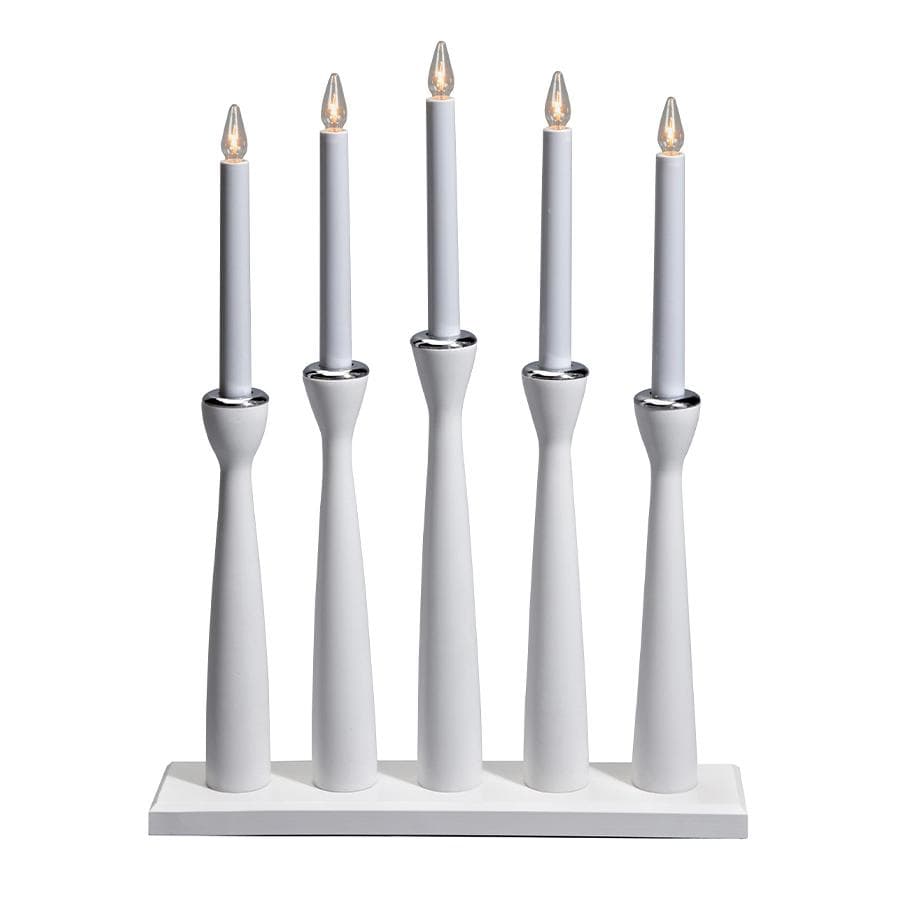 Adventsljusstake Måseskär Vit