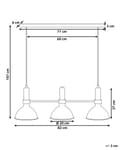 Miniatyrbillede 3 af 8: Hængelampe Sort Guld Metal 107 cm Runde skærme Retro Traditionelt Design Spisestue Stue