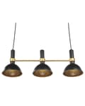 Miniatyrbillede 6 af 8: Hængelampe Sort Guld Metal 107 cm Runde skærme Retro Traditionelt Design Spisestue Stue