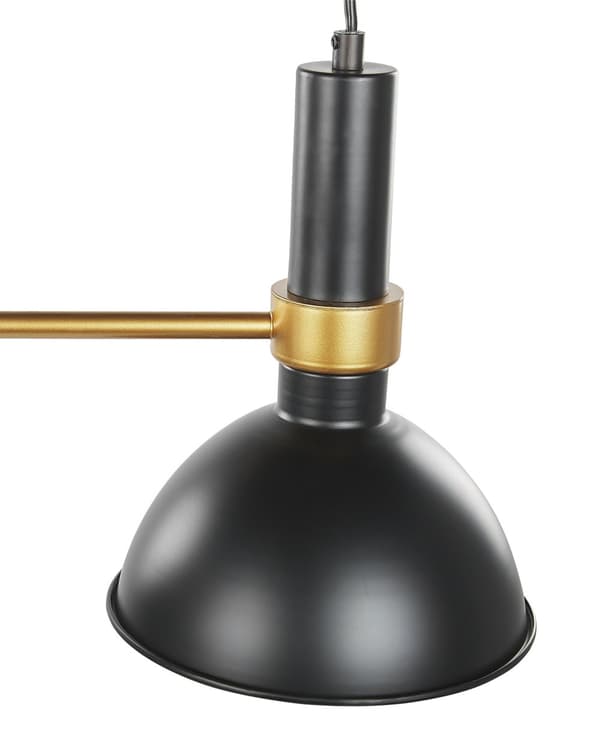 Hængelampe Sort Guld Metal 107 cm Runde skærme Retro Traditionelt Design Spisestue Stue