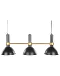Miniatyrbillede 1 af 8: Hængelampe Sort Guld Metal 107 cm Runde skærme Retro Traditionelt Design Spisestue Stue