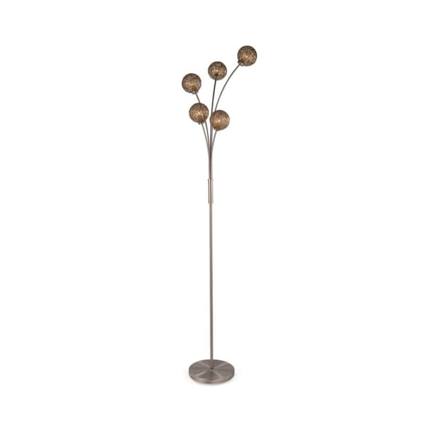 Modern golvlampa - Claire - Guldfärgad med 5-ljus