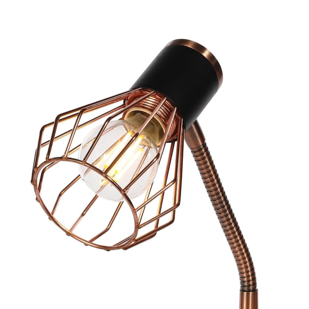 Golvlampa i koppar Industriell - Allison