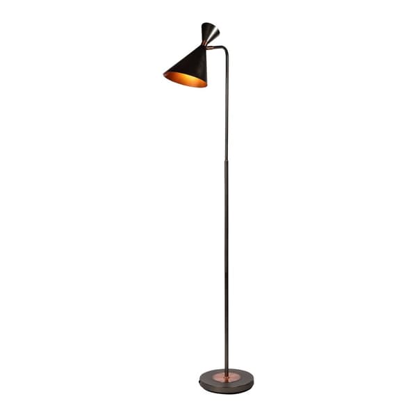 Golvlampa Industri Georgia - antiksilver med koppar