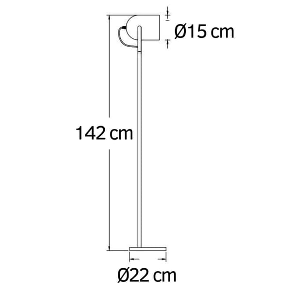 Golvlampa svart Industri - Oslo