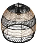 Pikkukuva 8 / 10: Riippuvalaisin luonnollinen/musta 45 x 130 x 45 cm rottinki PVC rauta pyöreä avonainen max 40W