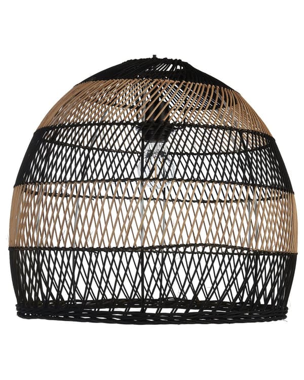Riippuvalaisin luonnollinen/musta 45 x 130 x 45 cm rottinki PVC rauta pyöreä avonainen max 40W