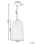 Pikkukuva 3 / 9: Riippuvalaisin luonnollinen 29 x 129 x 29 cm bambu PVC rauta kartio punottu max 40W