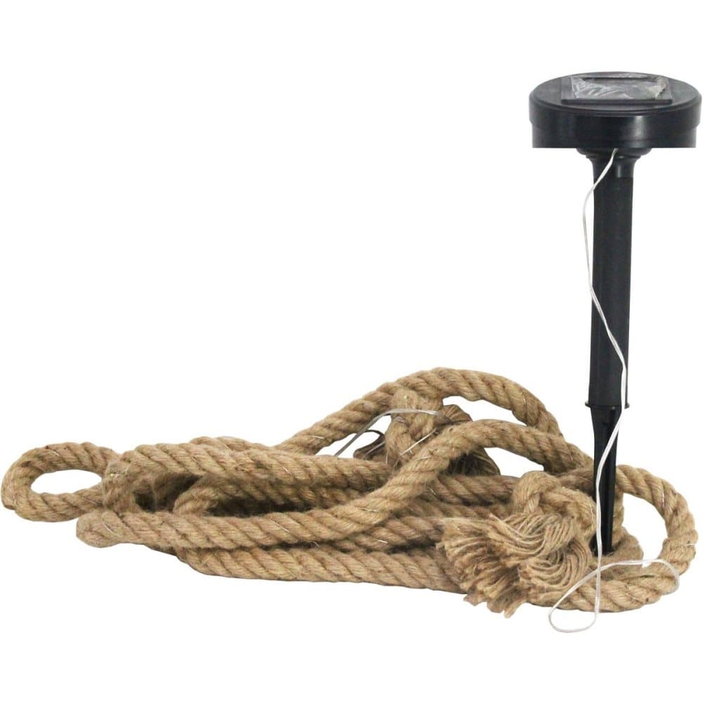 Trädgårdsbelysning - LED-lampor 60 lampor - Jute-rep 4,5 meter
