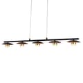 Miniatyrbillede 3 af 6: Moderne loftlampe sort og guld 5 lamper - Martha