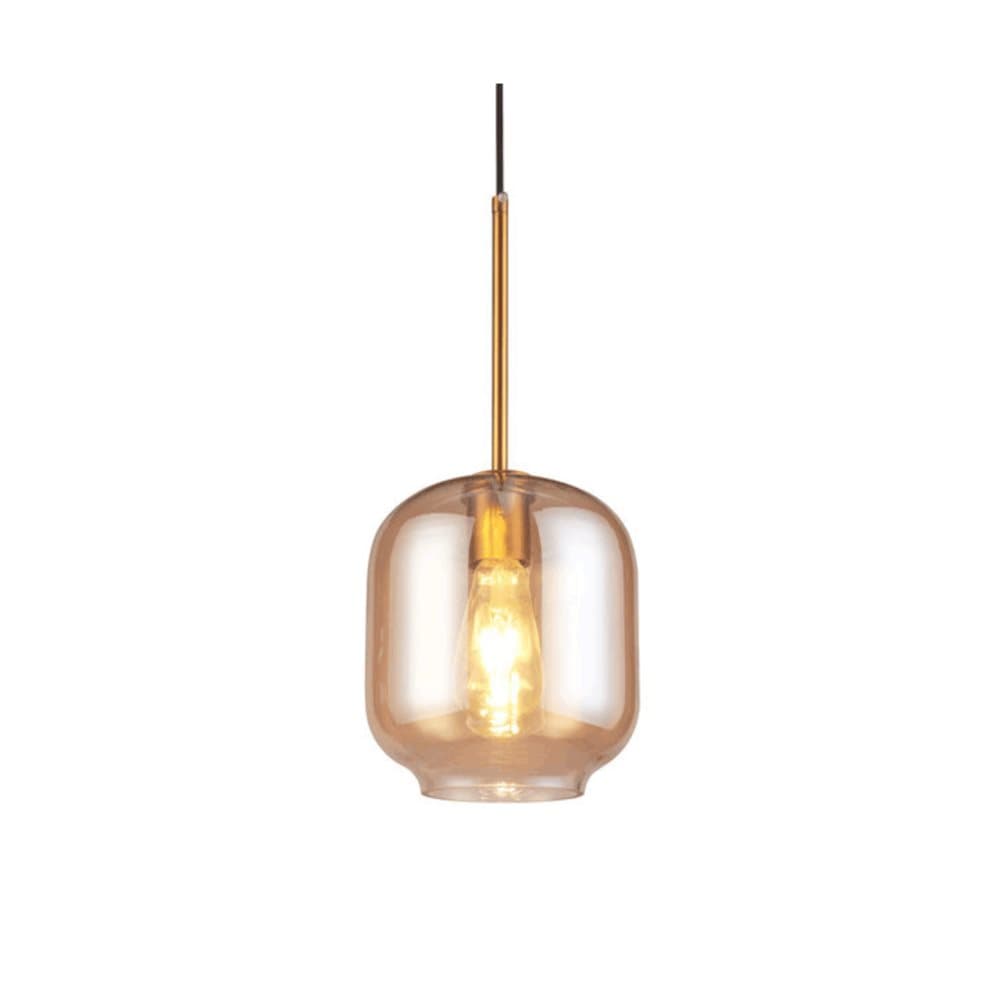 Design taklampa med bärnstensfärgat glas - Venice