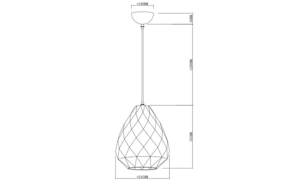 Designlampa för tak svart blank - Jupiter