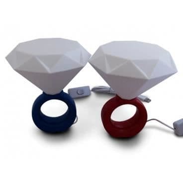 Sänglampa - LED - Ring - Falsk rosa diamant - USB-laddningsbar - Modernt design