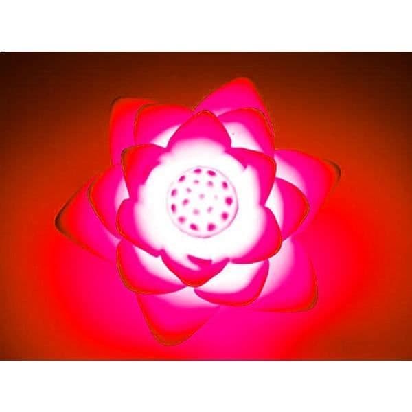Mini LED-lampa 7 färger lysande lotus LED deco-ljus.