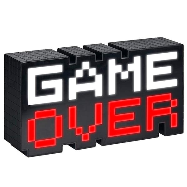 Game Over 8-BIT lamp Sort, Hvit