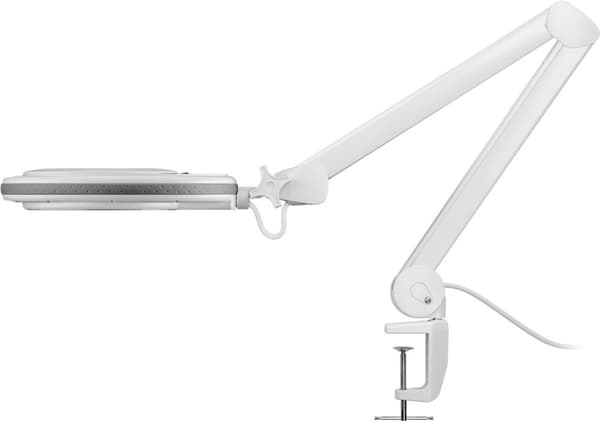 LED-luplampe med klemme, 8 W, hvid