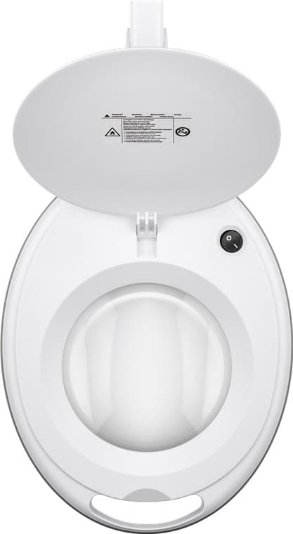 LED-luplampe med klemme, 8 W, hvid