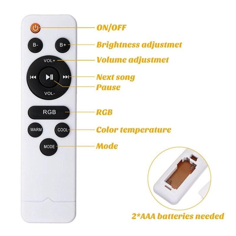 2020 NYHET 72W 36cm 180-265V RGB Smart LED-takljus Musik Bluetooth-fjärrkontroll Musikhögtalare Moderna lampor(36 cm 300W)