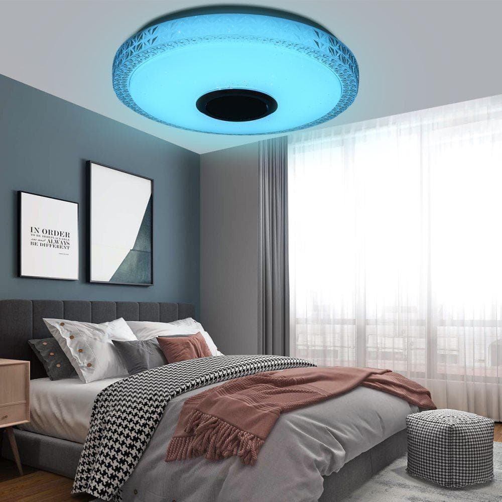 Dimbar taklampa Taklampa bluetooth musikhögtalare Fjärrkontroll