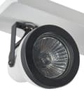 Miniatyrbillede 7 af 9: Spotlys loftslampe hvid og sort metal 3 lyskilder ø 7 cm justerbar svingarm klokkeformet skærm Spotlight design rektangulær skinne