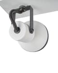 Miniatyrbillede 8 af 9: Spotlys loftslampe hvid og sort metal 3 lyskilder ø 7 cm justerbar svingarm klokkeformet skærm Spotlight design rektangulær skinne
