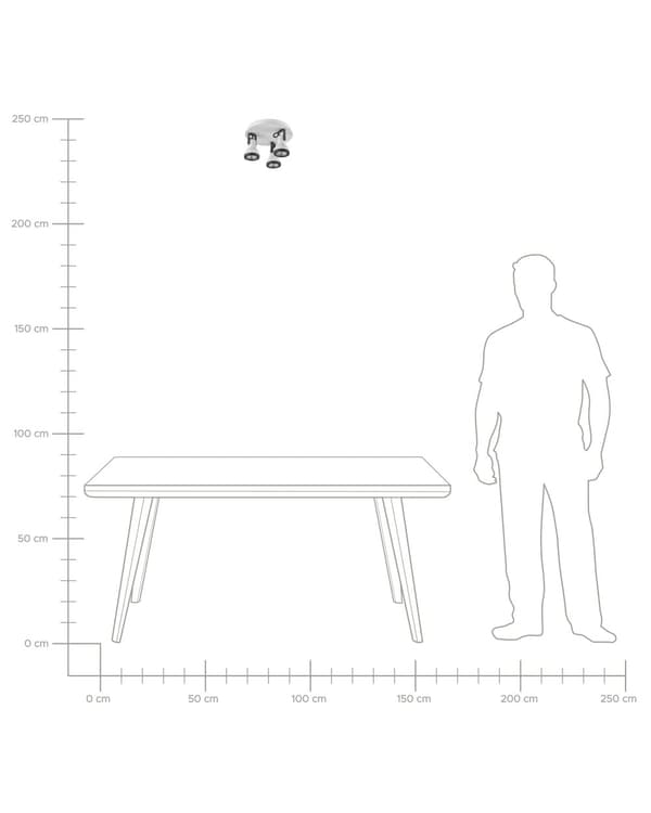 Spotlys loftslamper hvid og sort metal pulverlakeret 3 lyskilder i ø 7 cm justerbar svingarm klokkeformet skærm Spotlight design rund skinne