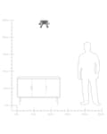 Miniatyrbillede 8 af 8: Spotlys Væglamper sølv metal med 4 lyskilder ø 5 cm justerbar svingarm cylinderformet skærm spotlight design stue indretning