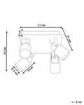 Miniatyrbillede 3 af 8: Spotlys Væglamper messing metal med 4 lyskilder ø 5 cm justerbar svingarm cylinderformet skærm spotlight design stue indretning