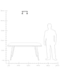 Miniatyrbillede 10 af 10: 2 spotlys loftslampe hvid og sort metal pulverlakeret ø 7 cm svingarm klokkeformet skærm Spotlight design rektangulær skinne