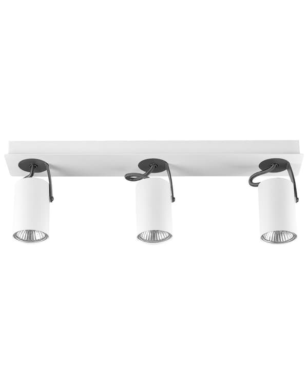 Loftslampe Sort Metal 3 Lysskærme Justerbare Lys Moderne