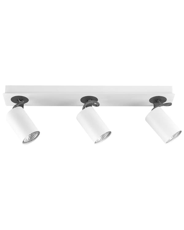 Loftslampe Sort Metal 3 Lysskærme Justerbare Lys Moderne