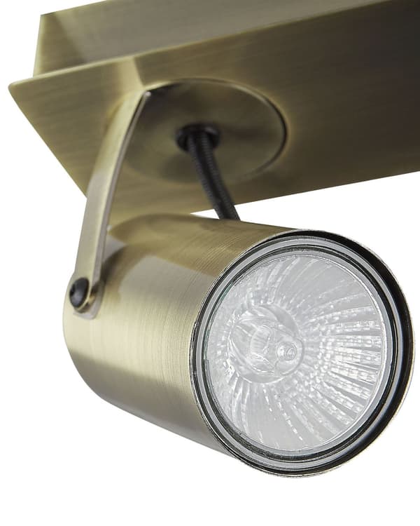 Loftslampe Sort Messing 2 Lysskærme Justerbare Lys Moderne